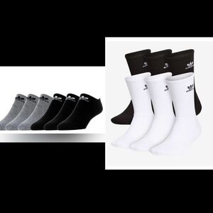 NWT Adidas originals long socks for ladies- 3y-9 black/white youth